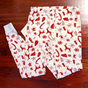 Hanna Andersson Scandi Cane women's long John pajama bottoms L